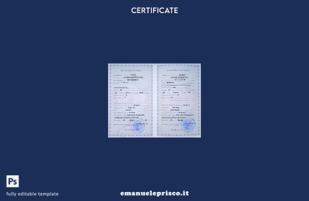 Modello di certificato di morte in stile verificato della Bielorussia nel modell